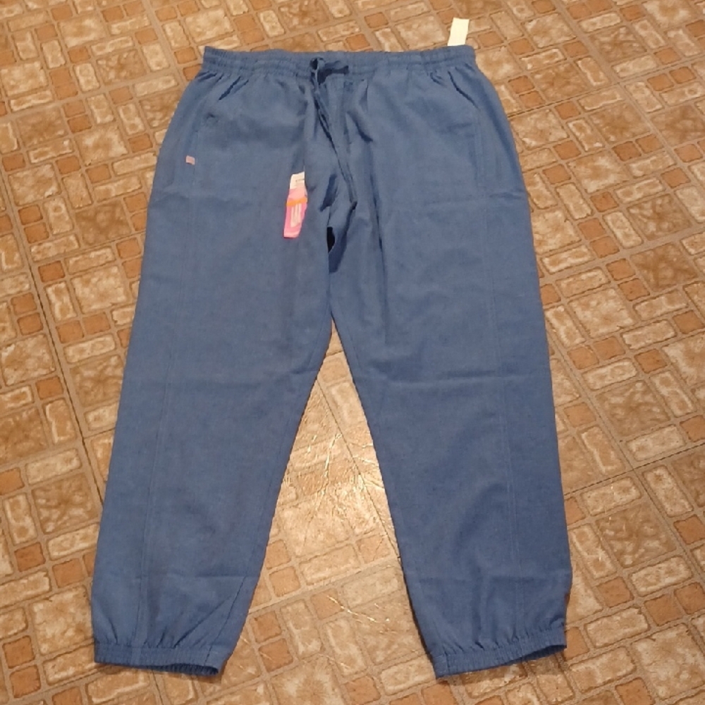 Scrubstar Blue Joggers Womens Size Large Heather Electric Blue